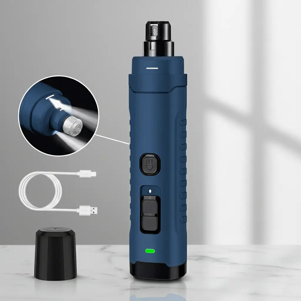 PetNails Pro 1.0™ – 2-Speed Rechargeable LED Pet Nail Grinder | Quiet & Safe Dog and Cat Clipper