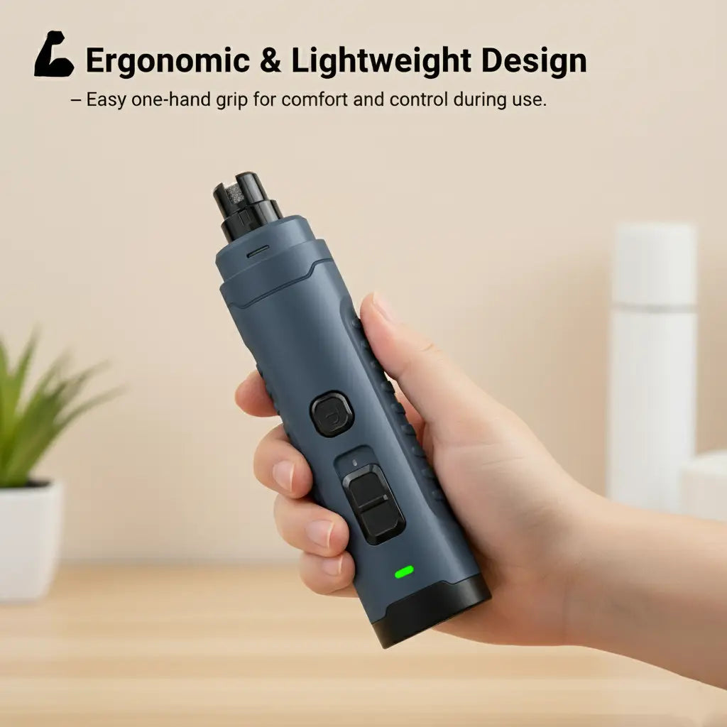 PetNails Pro 1.0™ – 2-Speed Rechargeable LED Pet Nail Grinder | Quiet & Safe Dog and Cat Clipper